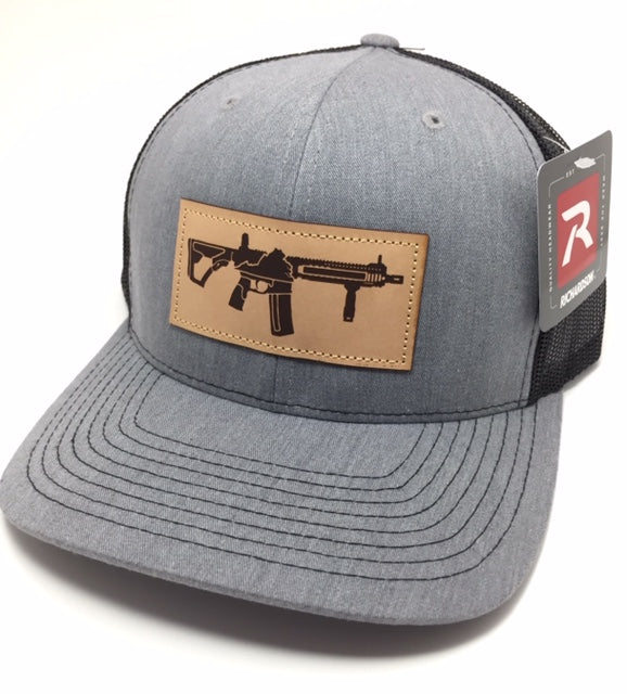 VA AR Leather Patch Hat (Heather Grey) – Fish & Clips