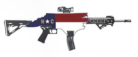 NC Rifle Sticker