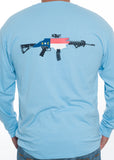 NC Rifle Long Sleeve Tee (Light Blue)