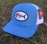 NC Fish Patch Trucker Hat (Carolina Blue)