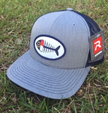 NC Fish Patch Trucker  Hat (Heather Grey/Navy)