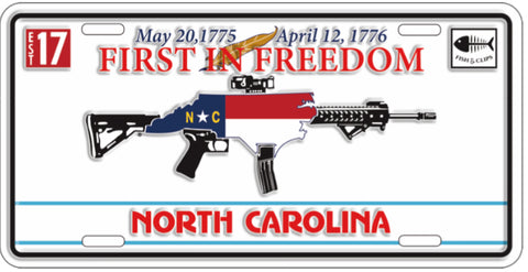 NC AR First In Freedom License Plate