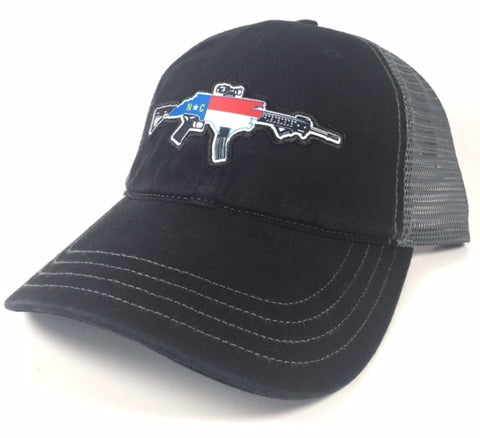 Unstructured Mesh NC AR Hat (Black/Charcoal)