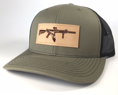 FL AR Leather Patch Hat (Olive)