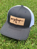 FL AR Leather Patch Hat (Charcoal/White)