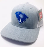 SC Palmetto Gun Tree Trucker (Heather Grey/ White)