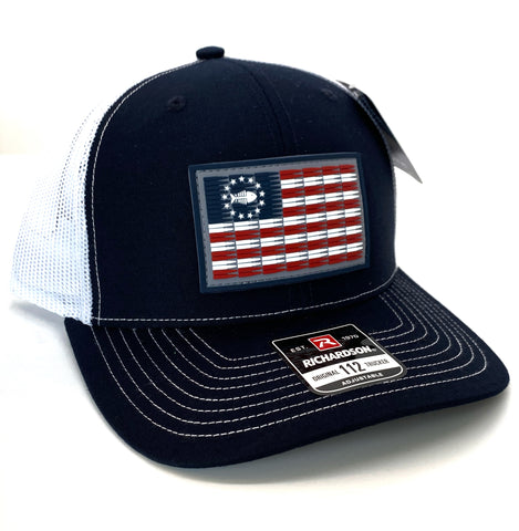 Merica 5.56 Flag Hat Navy/white