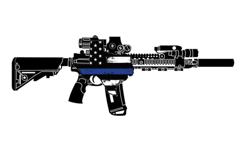 TX AR Blue Line Sticker