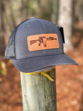 TX AR Leather Patch Hat (Charcoal/BLK)