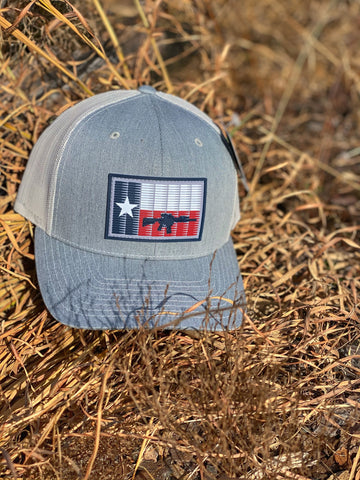 TX 5.56 Flag PVC Patch Hat Heather Grey