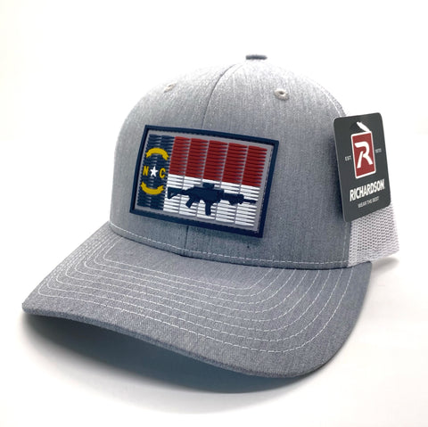 NC 5.56 Flag Hat Heather Grey/White