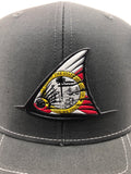 FL Redfish Tail Fin Hat (Charcoal/White)