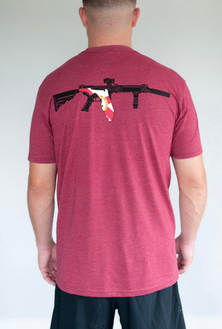 FL AR Tee Heather Cardinal