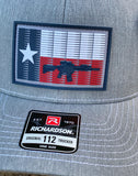 TX 5.56 Flag PVC Patch Hat Heather Grey