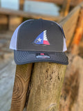TX Redfish Tail Fin Hat (Charcoal/white)