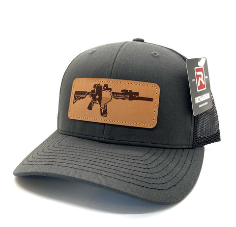TX AR Leather Patch Hat (Charcoal/BLK)