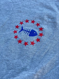NC AR 5.56 Flag Tee Heather Grey Tee