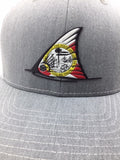 FL Redfish Tail Fin Hat (Heather Grey/white)