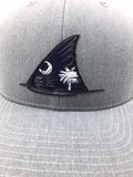 SC Redfish Tail Fin Hat (Heather Grey/white)